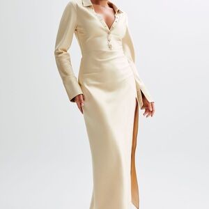 NEW! Meshki Satin Long Sleeve Dress